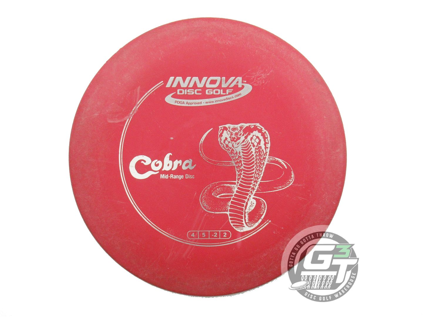 USED Innova DX Cobra 180g Red Silver Foil Midrange Golf Disc