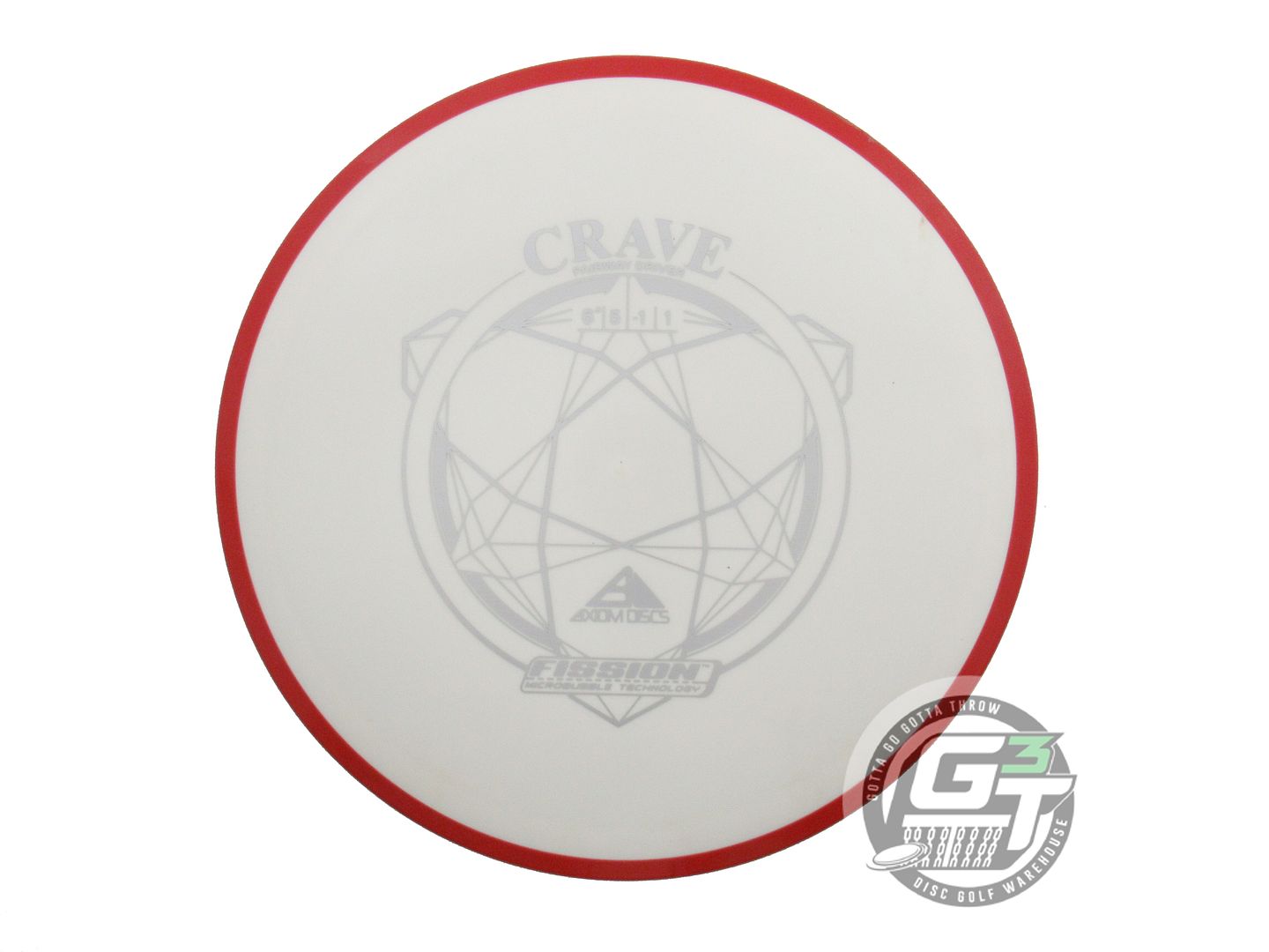 USED Axiom Discs Fission Crave 169g White Red Rim Fairway Driver Golf Disc