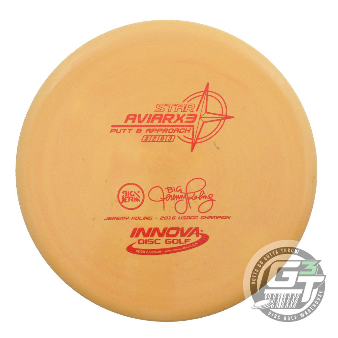 USED Innova Star AviarX3 176g Orange Red Glitter Foil Putter Golf Disc