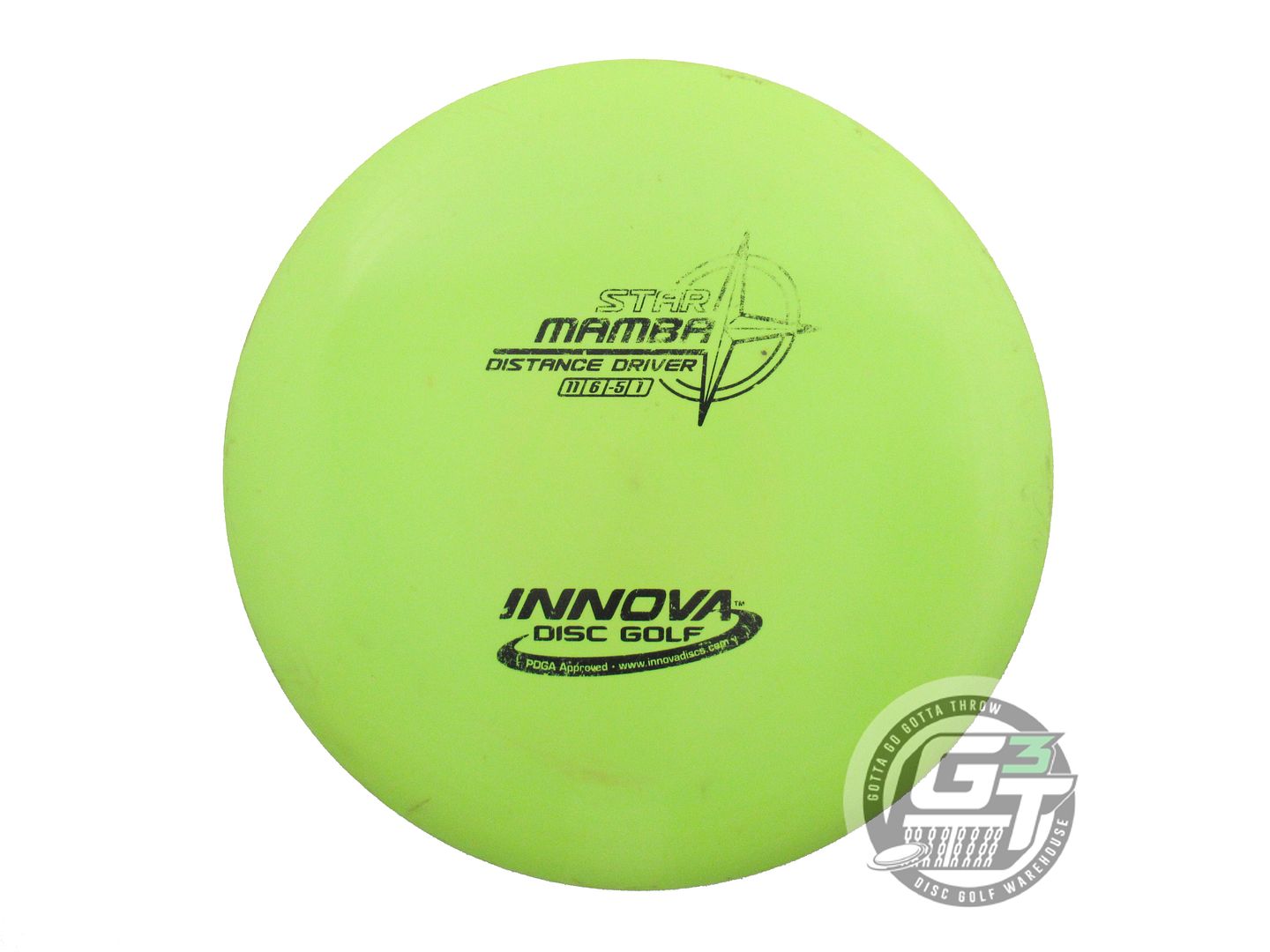 USED Innova Star Mamba 175g Lime Black Stamp Distance Driver Golf Disc