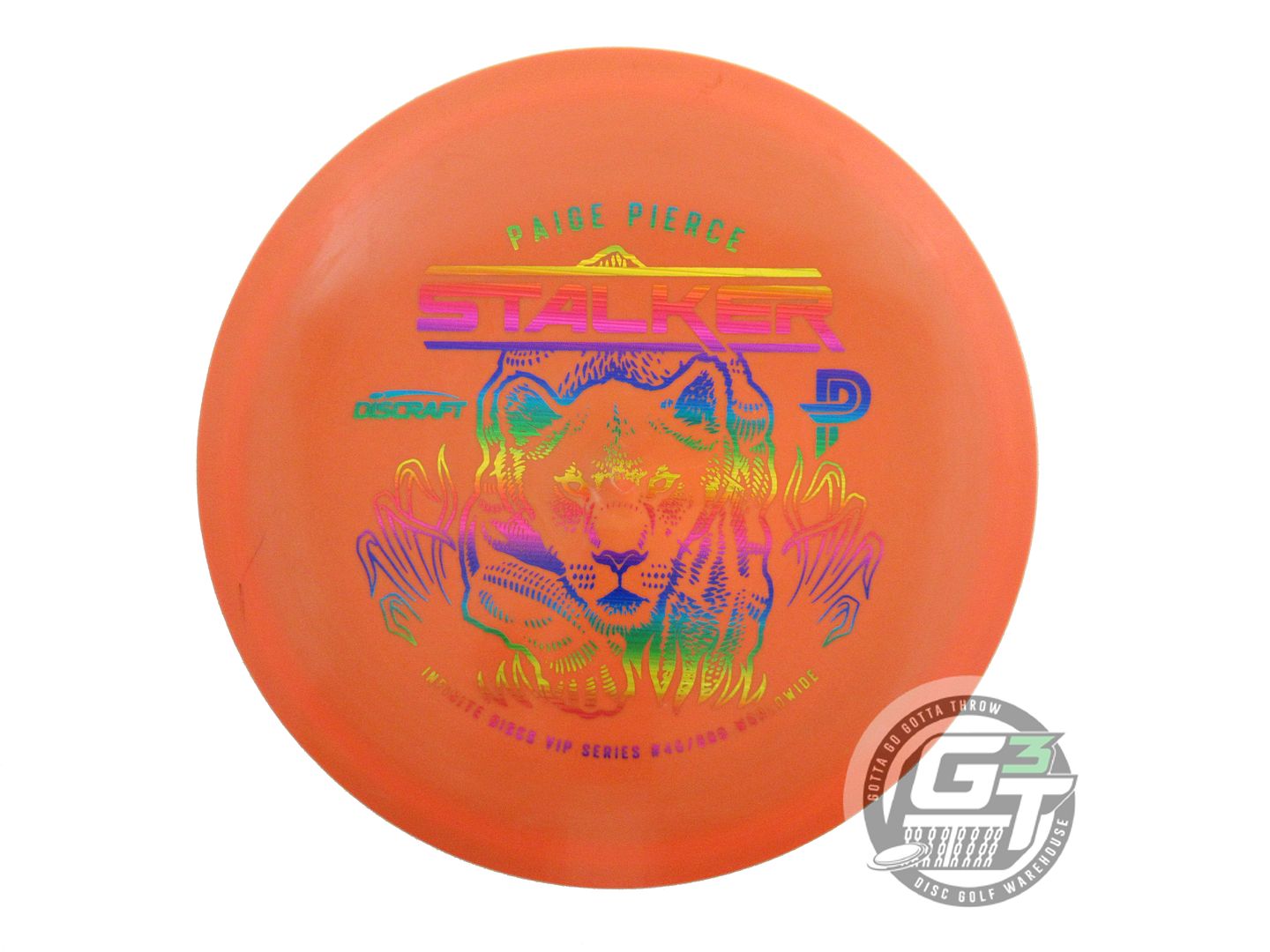 USED Discraft VIP SERIES ESP Stalker 166g Orange Rainbow Laser /800 Driver Disc