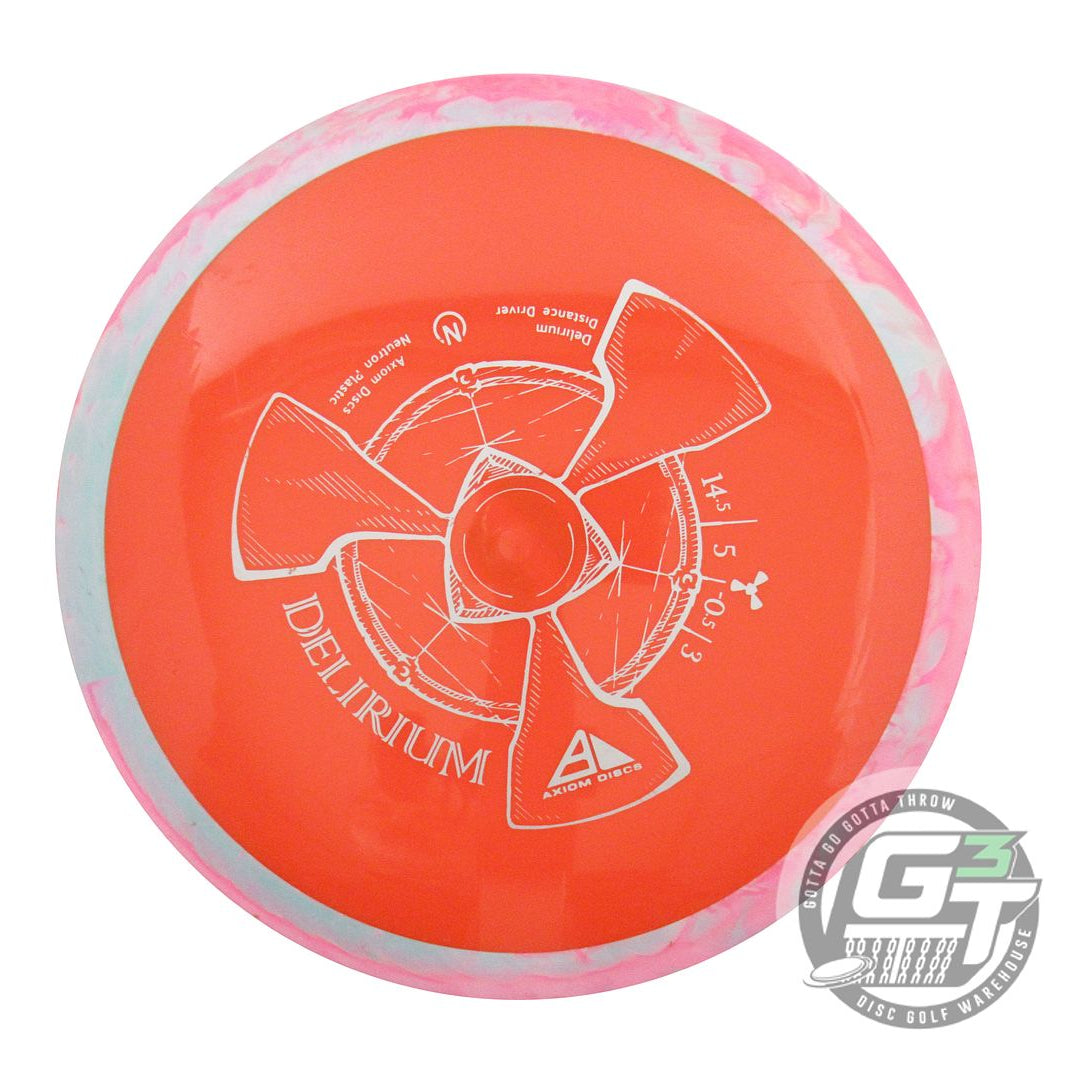 USED Axiom Discs Neutron Delirium 174g Orange Pink-Sky Rim Distance Driver Disc