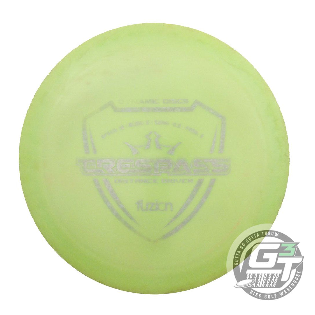 USED Dynamic Discs Fuzion Trespass 175g Lime Holo Foil Distance Driver Golf Disc
