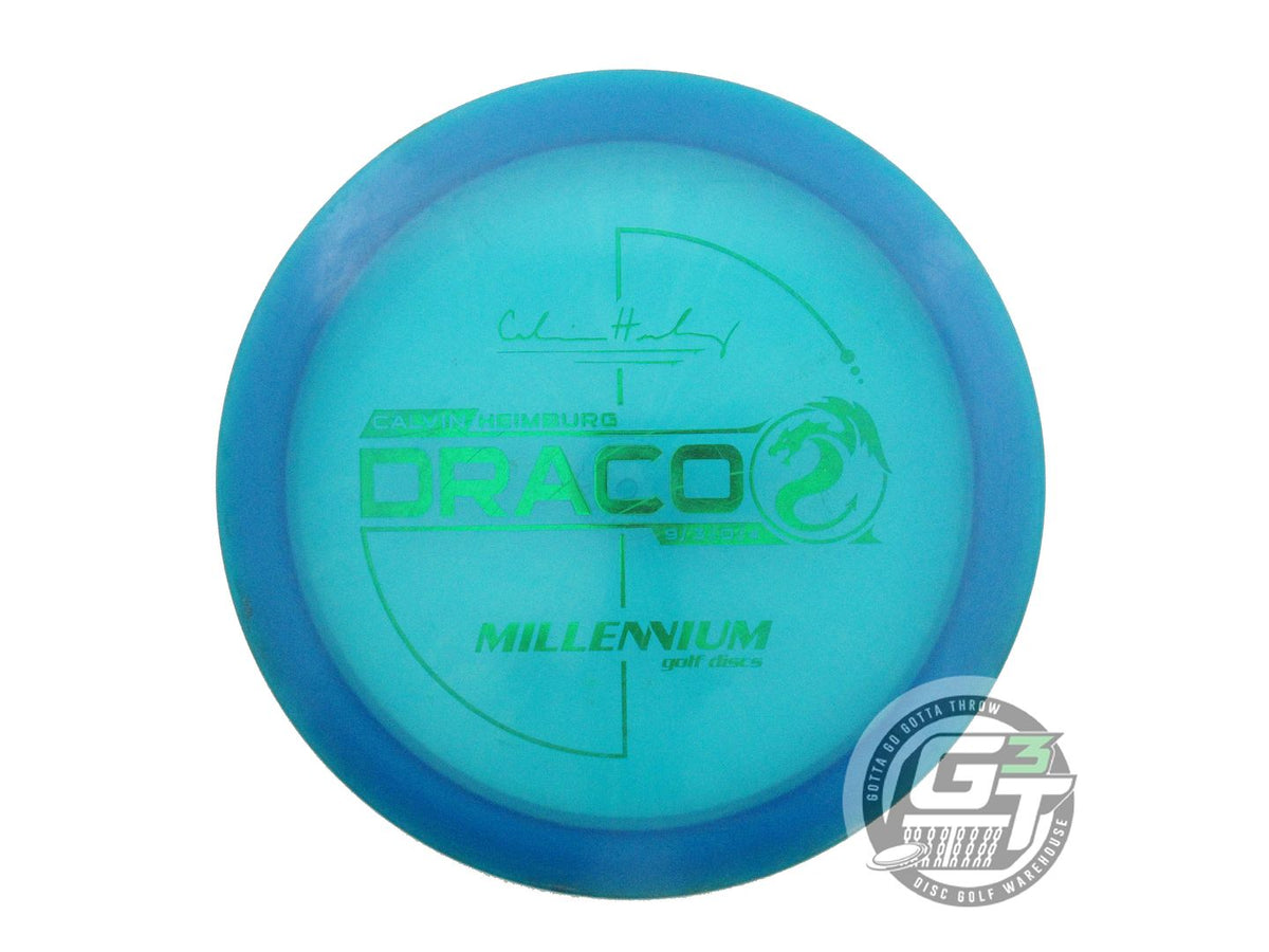 USED Millennium Quantum Draco 171g Blue Green Foil Distance Driver Golf Disc