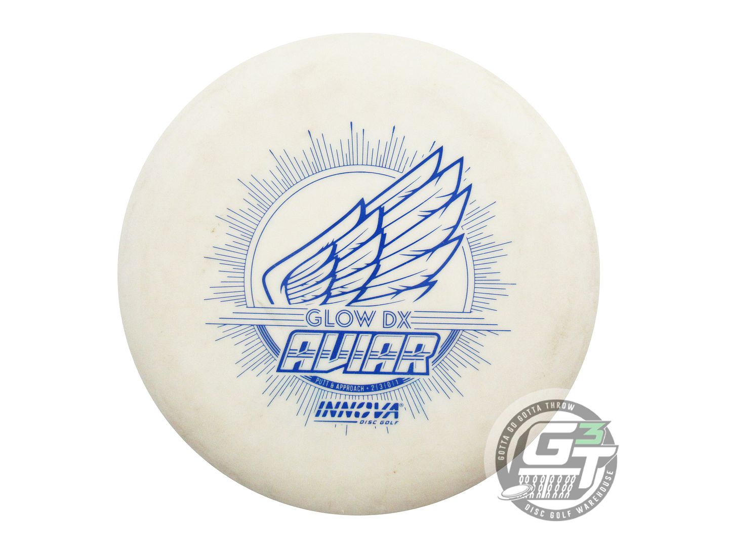 USED Innova DX Glow Aviar 175g Blue Stamp Putter Golf Disc