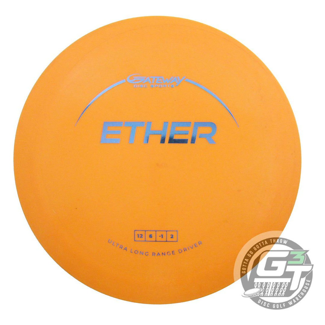 USED Gateway NXT Ether 174g Orange Blue Foil Distance Driver Golf Disc