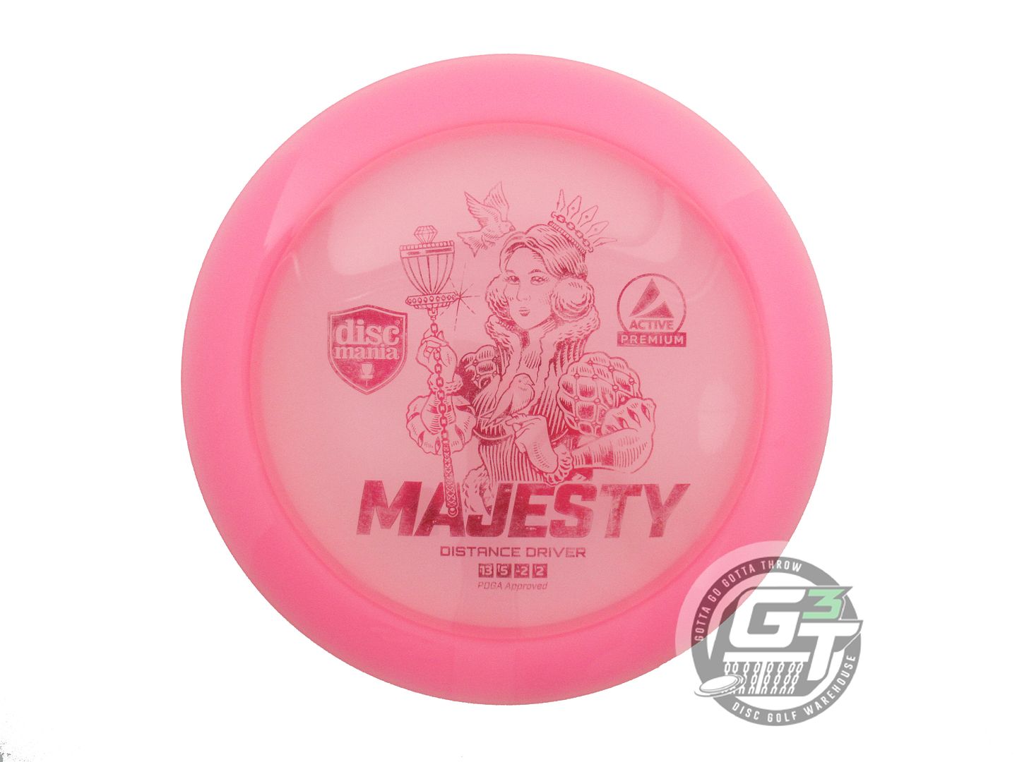 USED DiscMania Active Premium Majesty 175g Pink Red Foil Driver Golf Disc