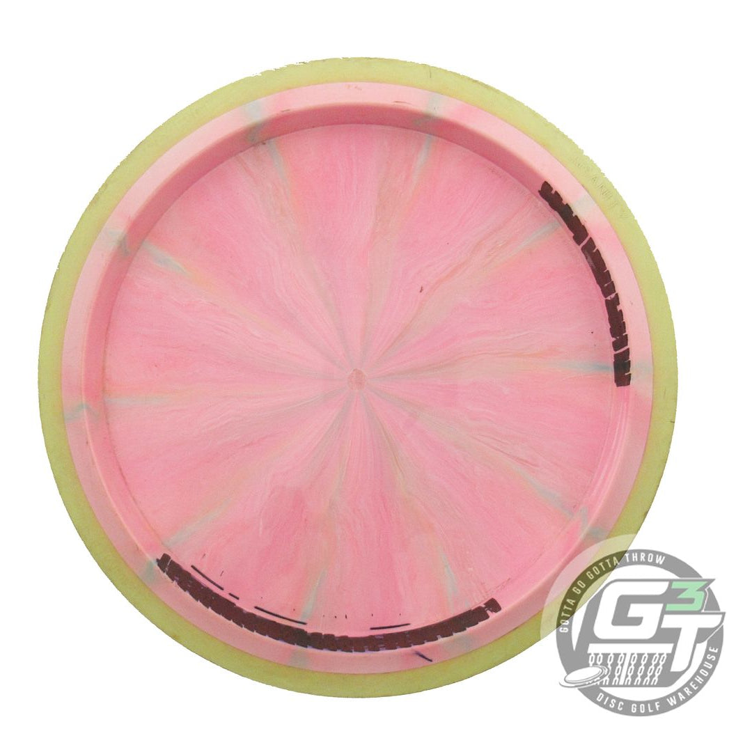 USED Axiom Discs Cosmic Neutron Insanity 174g Pink Lime Rim Distance Driver Disc