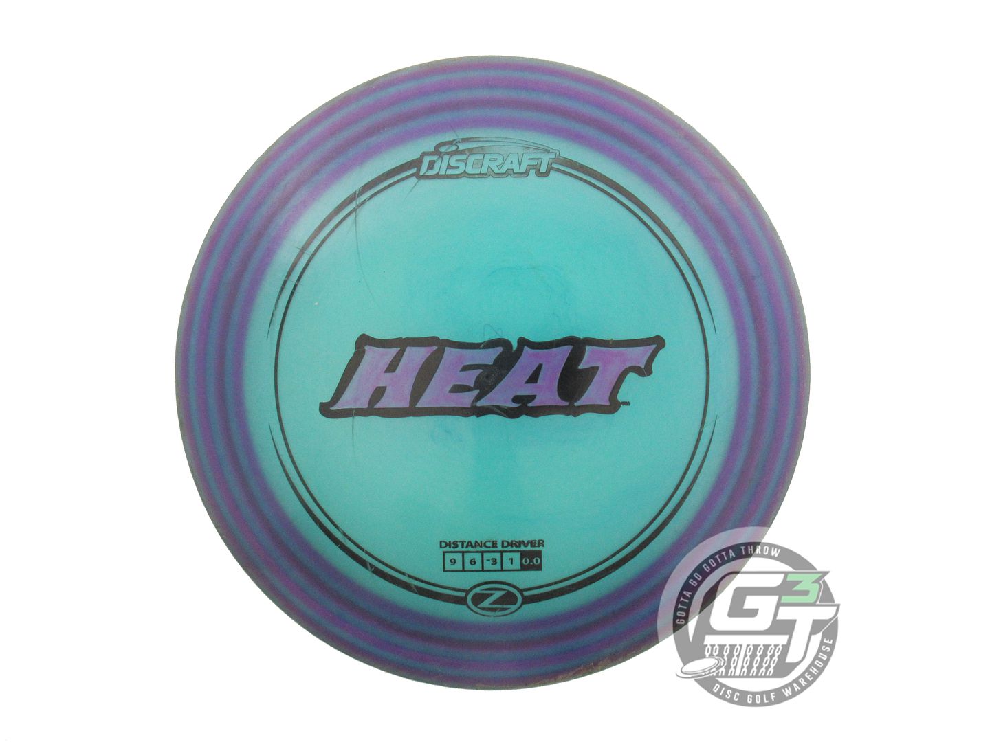 USED Discraft Z Heat 175g Teal HOME DYED Distance Driver Golf Disc