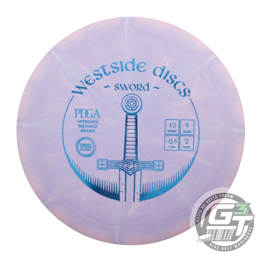 USED Westside Discs Origio Burst Sword 173g Lilac Blue Foil Driver Golf Disc