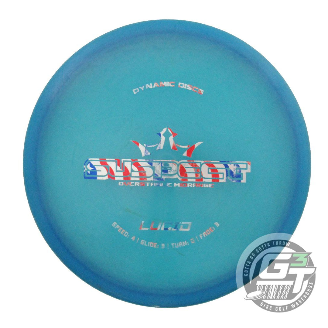 USED Dynamic Discs Lucid Suspect 166g Blue Flag Foil Midrange Golf Disc