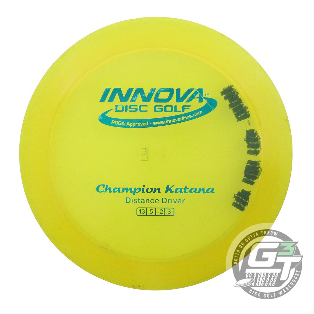 USED Innova Champion Katana 174g Marigold Teal Foil Distance Driver Golf Disc