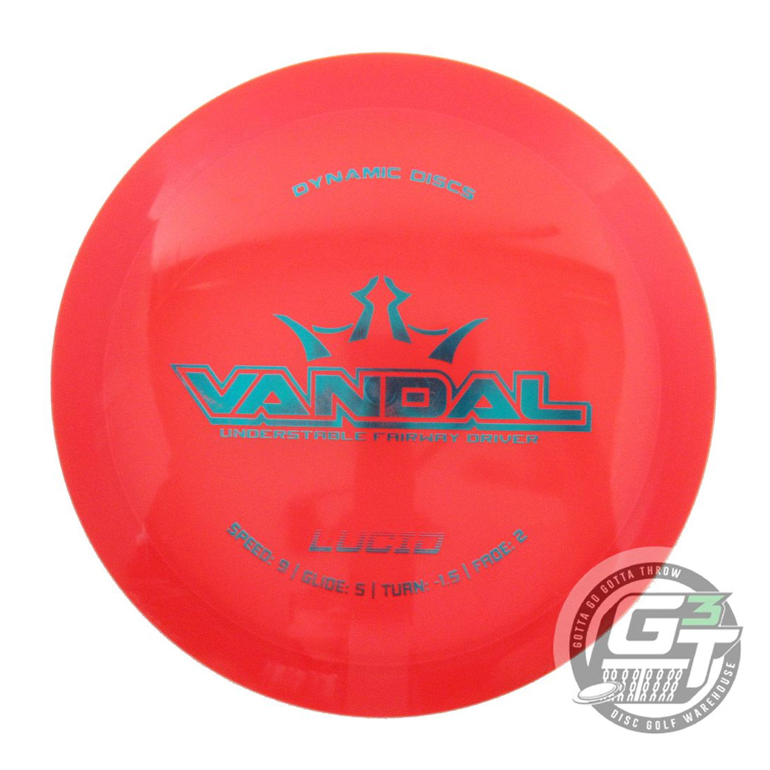 USED Dynamic Discs Lucid Vandal 174g Red Teal Foil Distance Driver Golf Disc