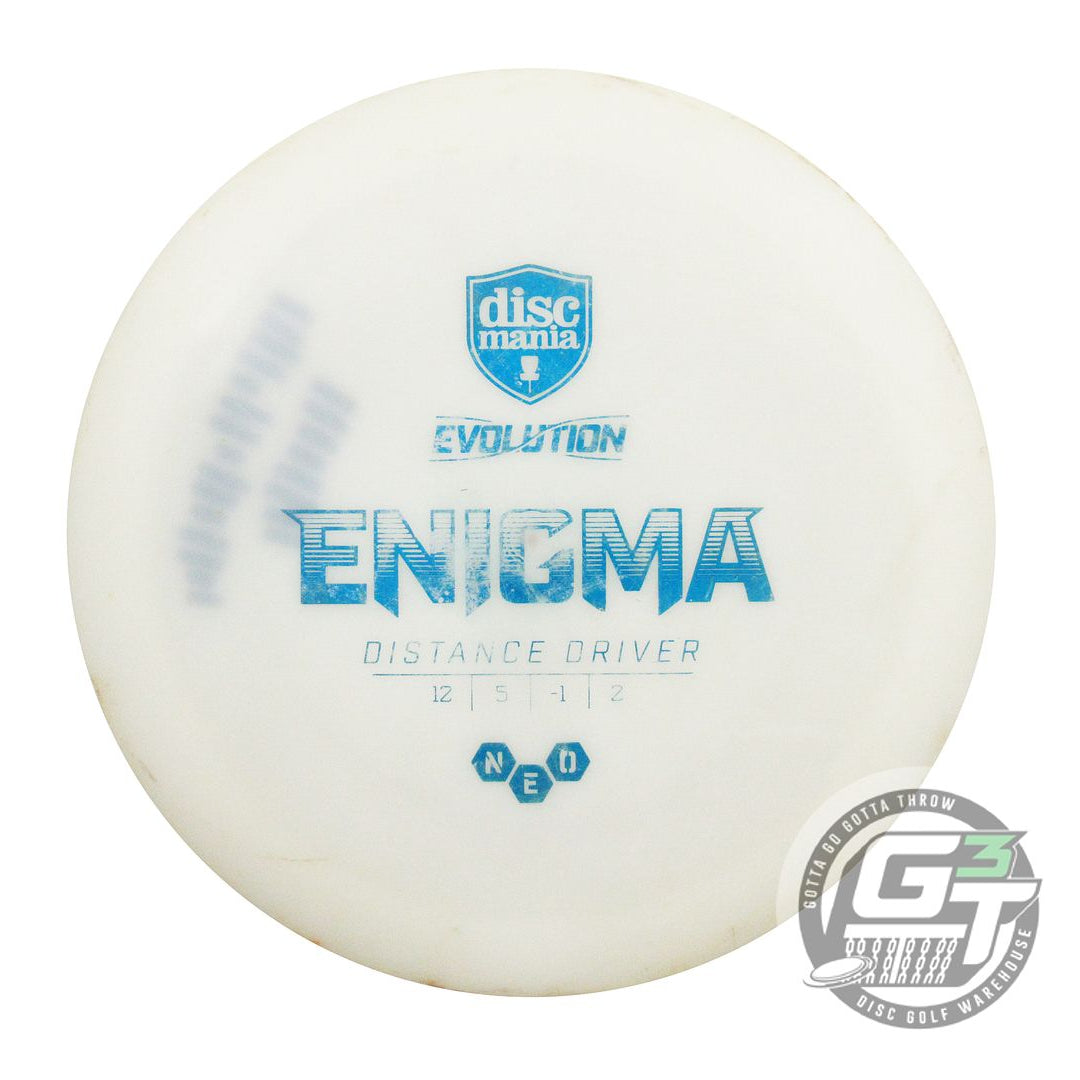 USED DiscMania Neo Enigma 173g White Blue Foil Distance Driver Golf Disc
