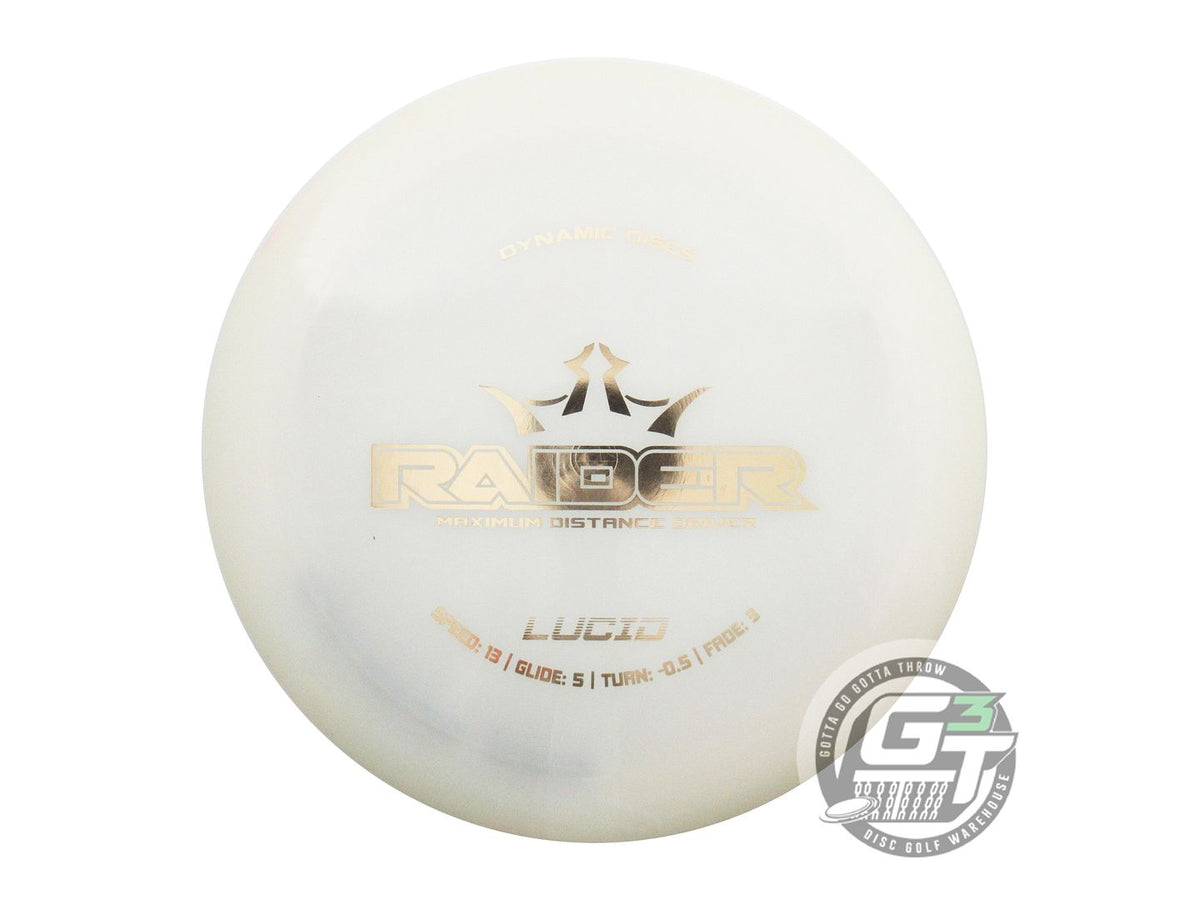 USED Dynamic Discs Lucid Raider 173g White Gold Foil Distance Driver Golf Disc