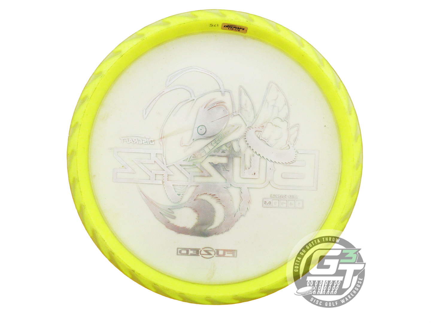 USED Discraft FuZed BuzzzSaw Buzzz 175g Clear Jellybean Foil Midrange Golf Disc