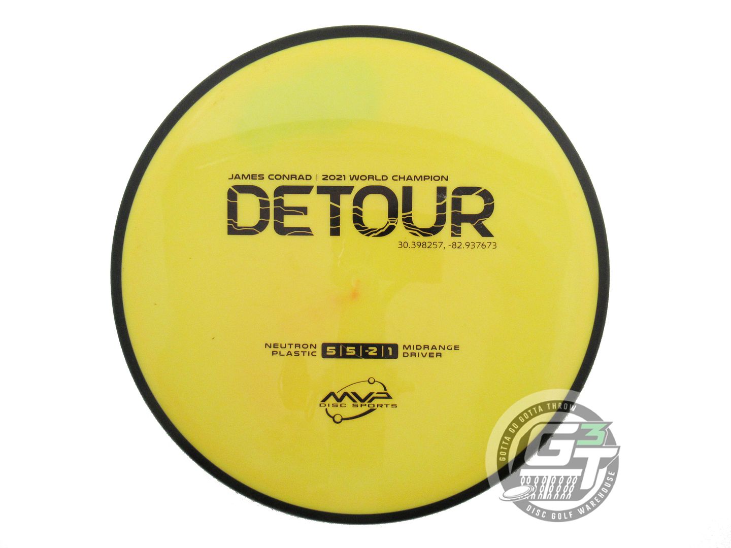 USED MVP Disc Sports Classic Neutron Detour 176g Yellow Midrange Golf Disc