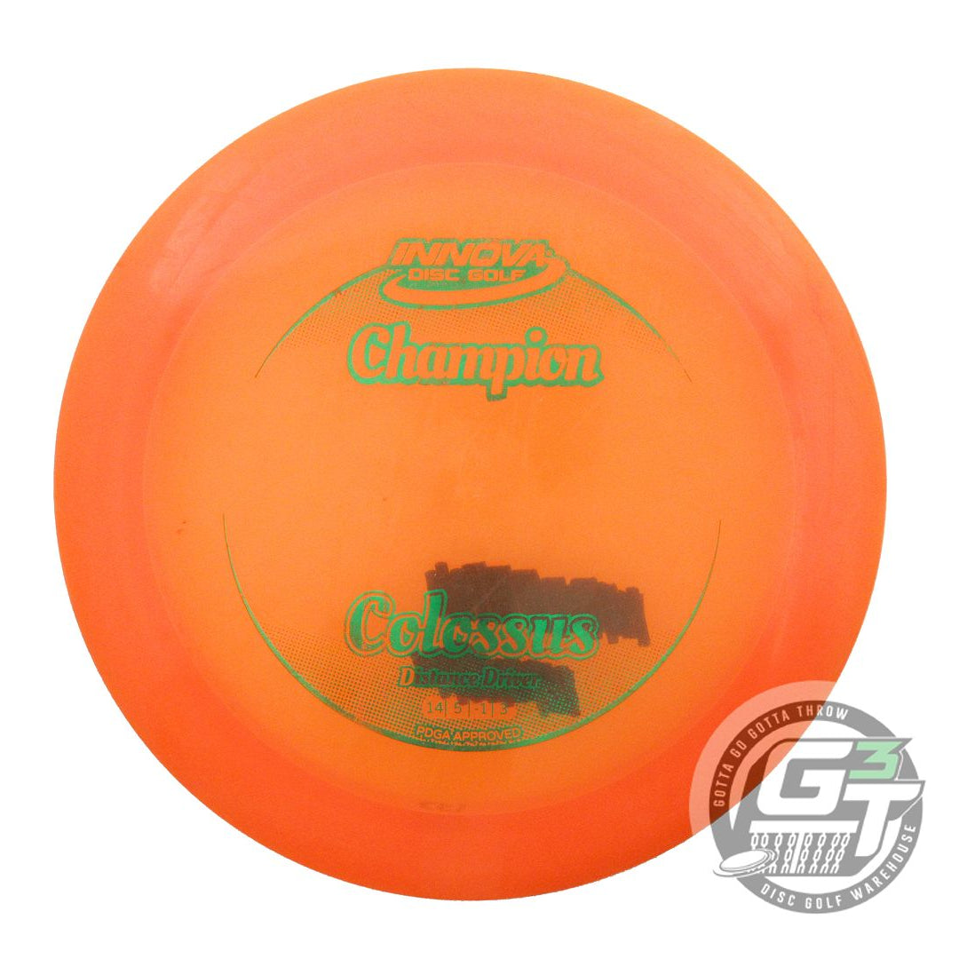 USED Innova Champion Colossus 173g Orange Green Foil Distance Driver Golf Disc