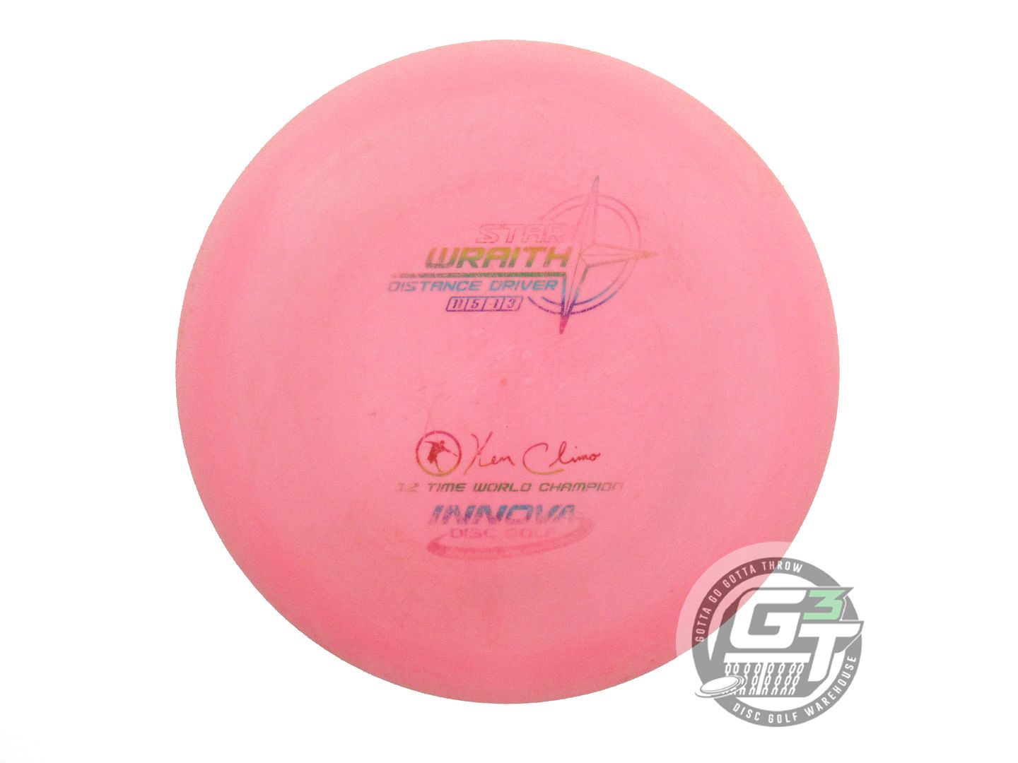 USED Innova Star Wraith 177g Pink Rainbow Foil Distance Driver Golf Disc