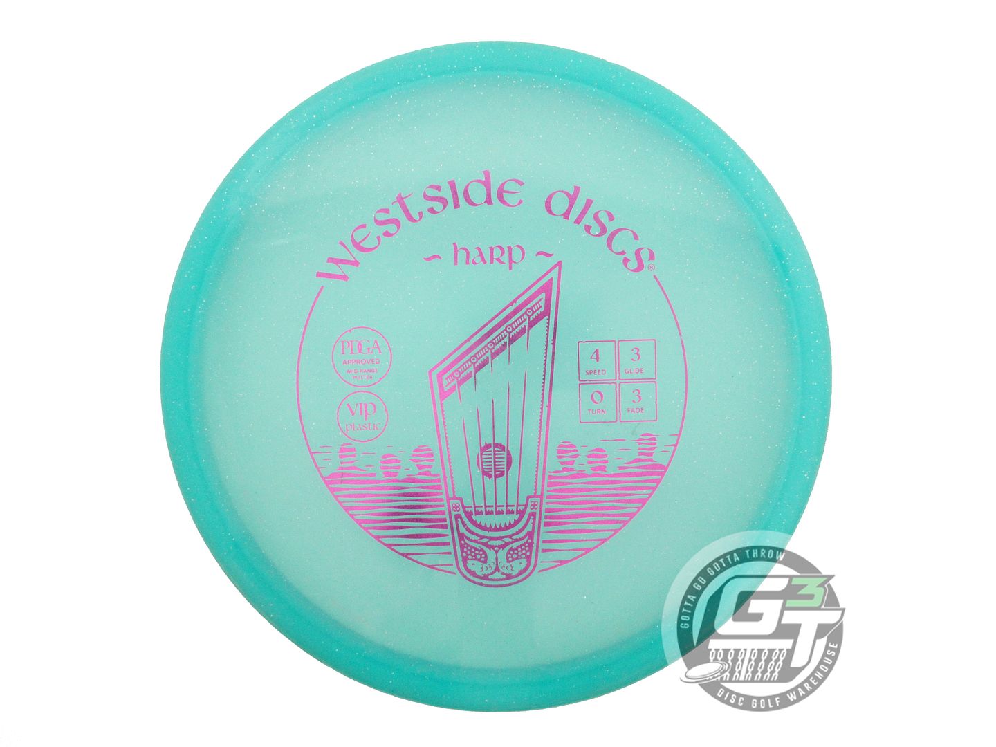 USED Westside Discs VIP Harp 173g Seafoam Magenta Foil Putter Golf Disc