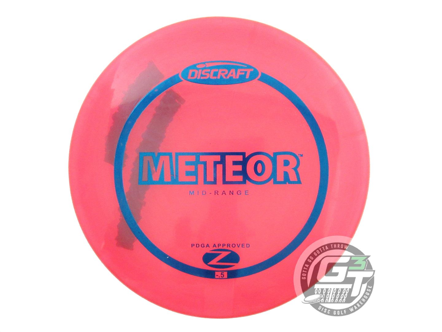 USED Discraft X-OUT Z Meteor 176g Pink Blue Foil PFN Midrange Golf Disc