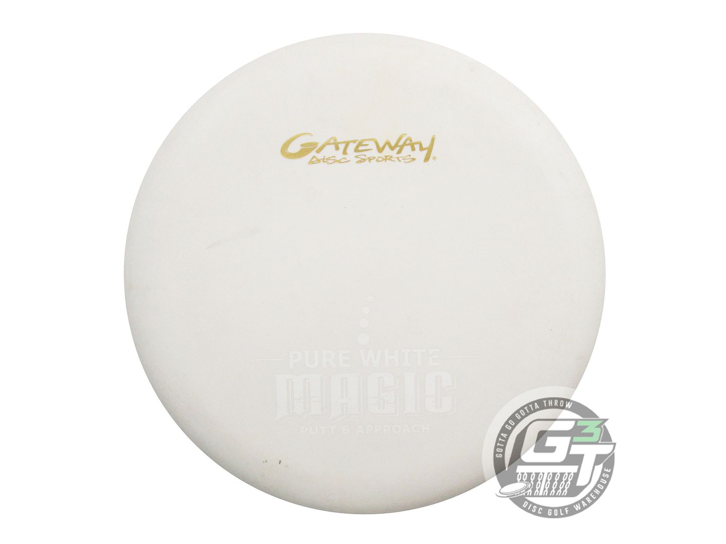 USED Gateway Pure White Magic 171g Gold Foil Putter Golf Disc