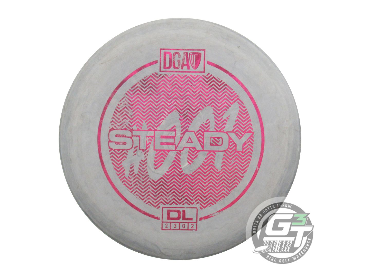 USED DGA D-Line Steady 172g Gray Pink Shatter Foil Putter Golf Disc