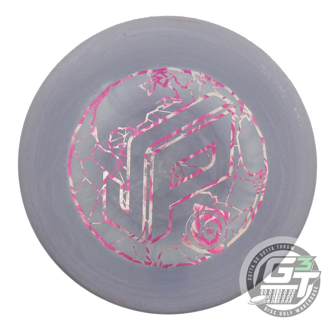 USED Discraft ESP Zone 176g Gray-Yellow Pink Rose Foil Putter Golf Disc