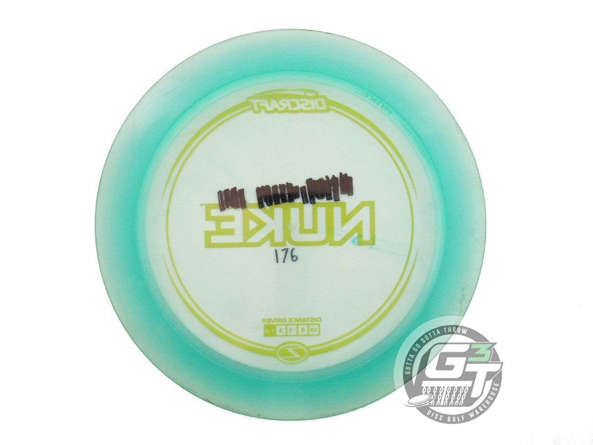 USED Discraft Z Nuke 176g Seafoam Yellow Stamp Distance Driver Golf Disc