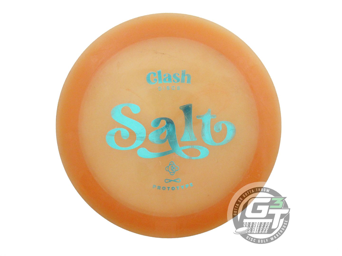 USED Clash Discs PROTOTYPE Steady Salt 173g Orange Aqua Foil Driver Golf Disc