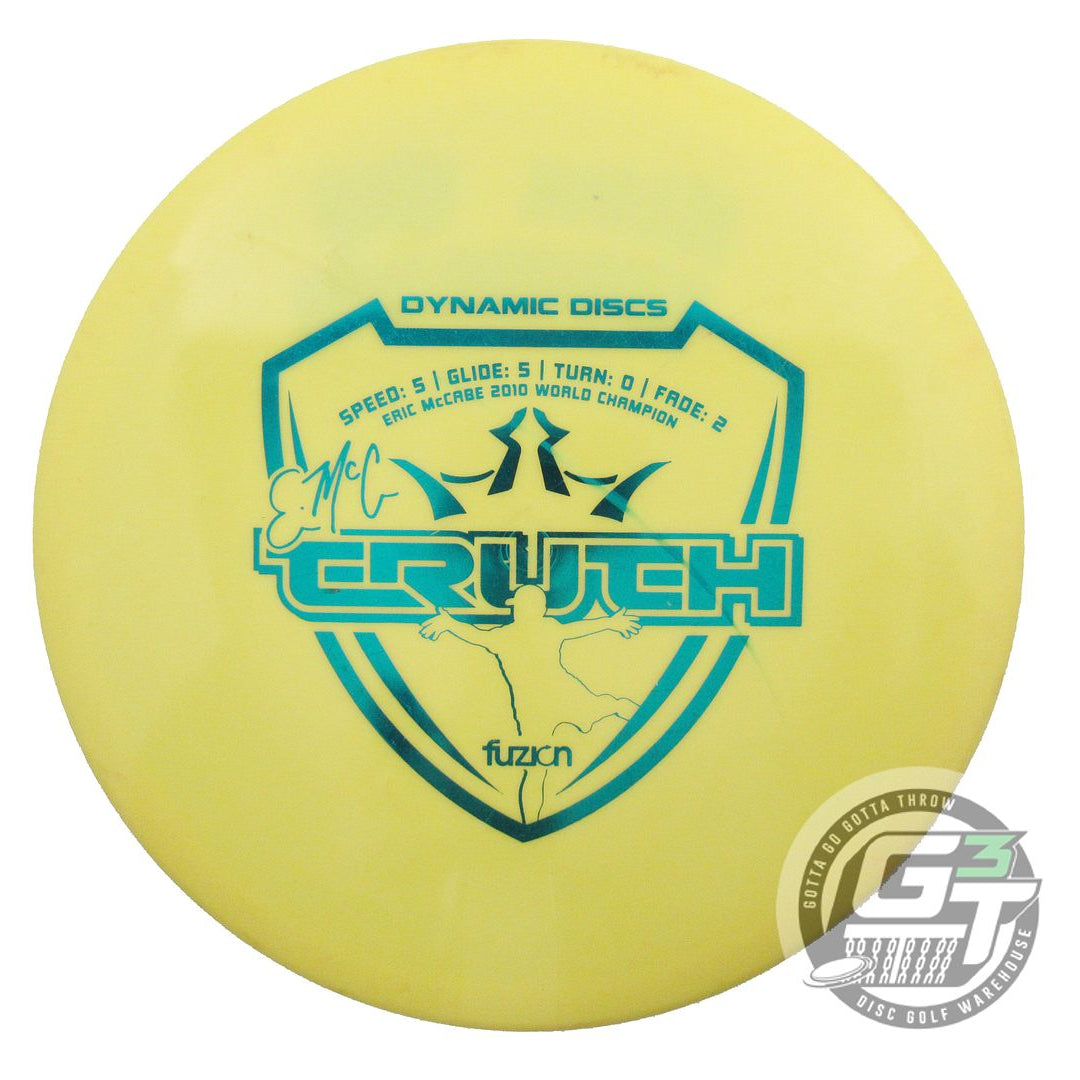 USED Dynamic Discs Fuzion EMAC Truth 175g Yellow Teal Foil Midrange Golf Disc