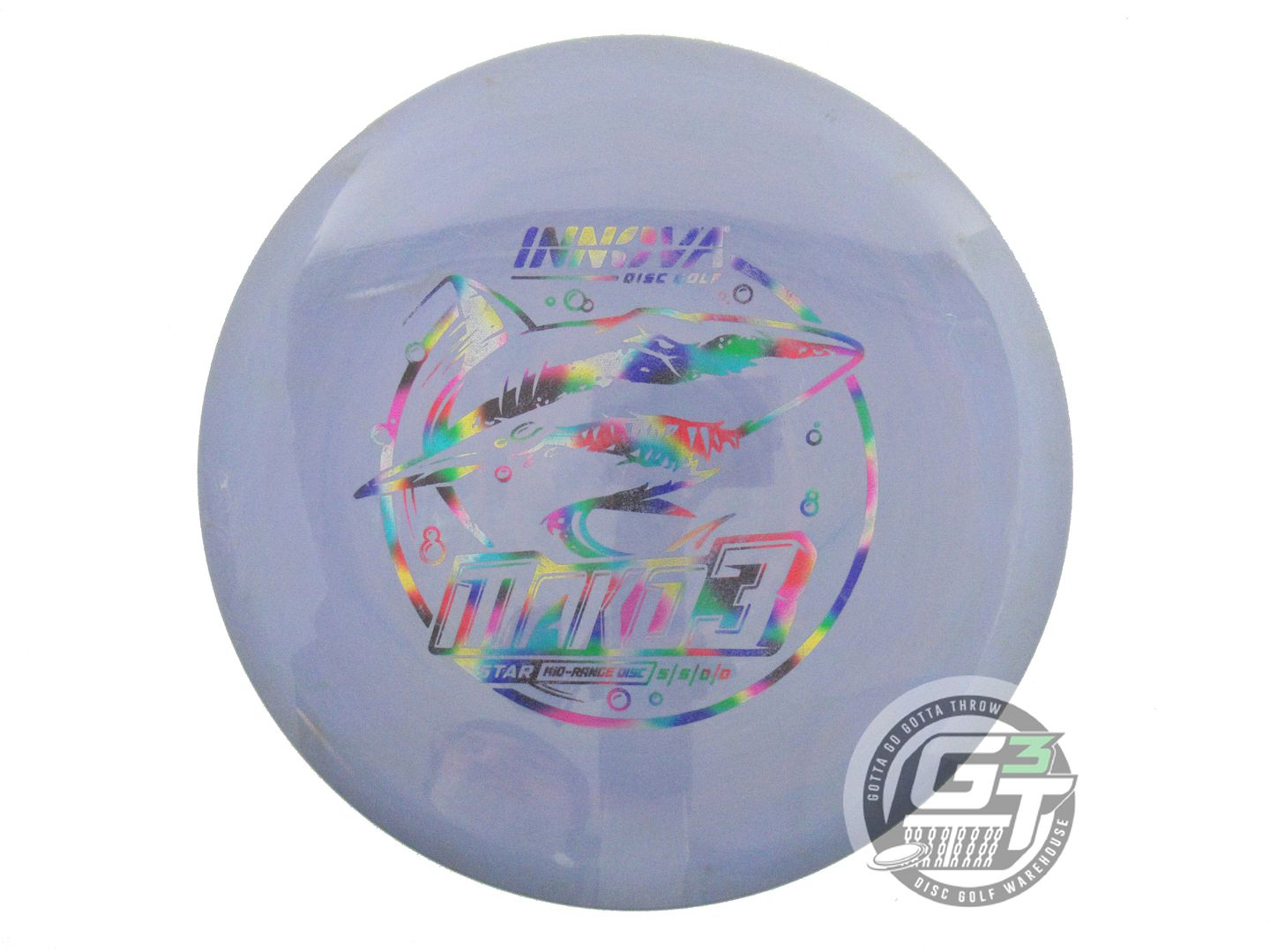 USED Innova Star Mako3 177g Periwinkle Jellybean Foil Midrange Golf Disc