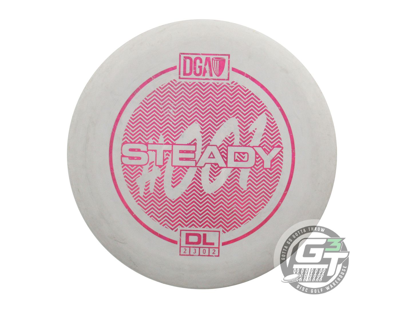 USED DGA D-Line Steady 173g Gray Pink Shatter Foil Putter Golf Disc
