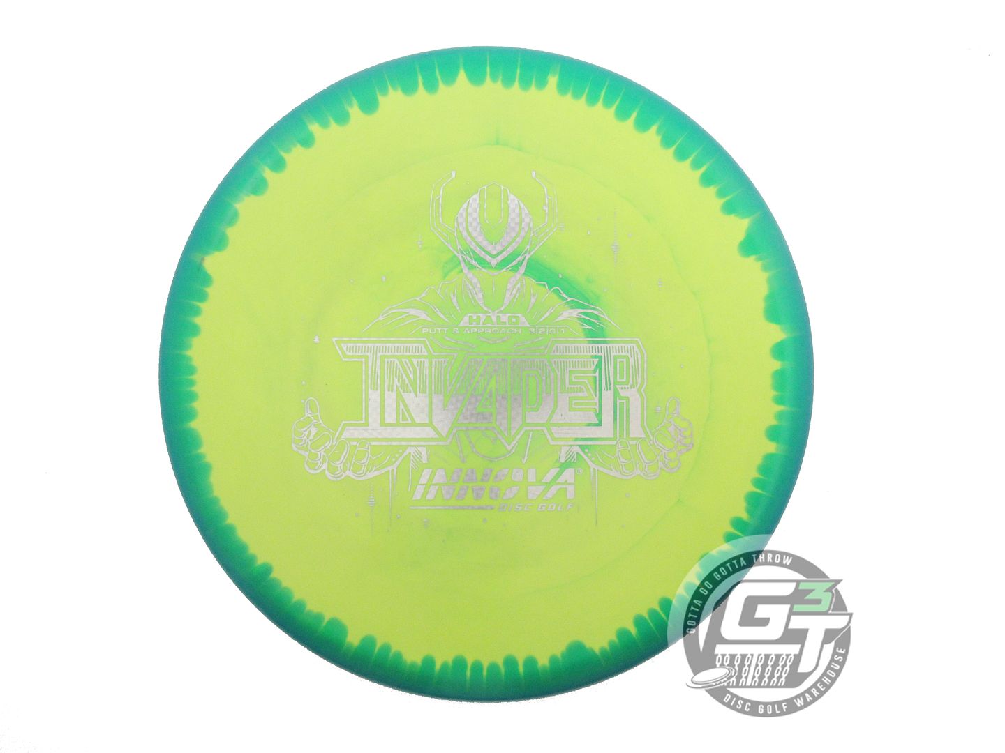 USED Innova Halo Star Invader 177g Teal-Yellow Putter Golf Disc