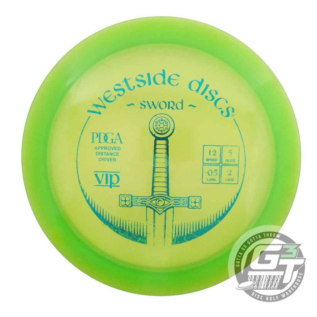 USED Westside Discs VIP Sword 171g Lime Teal Foil Distance Driver Golf Disc