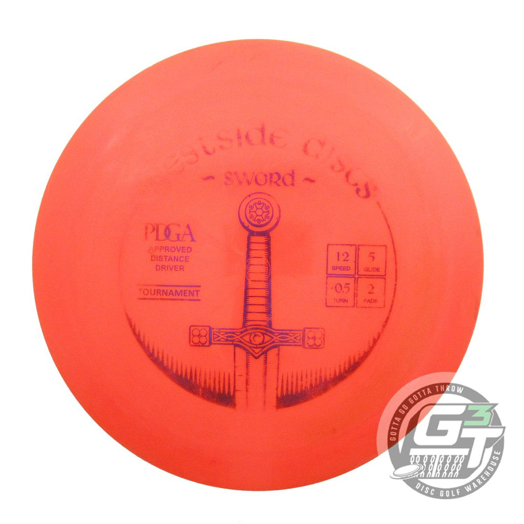 USED Westside Discs Tournament Sword 172g Orange Purple Foil Driver Golf Disc