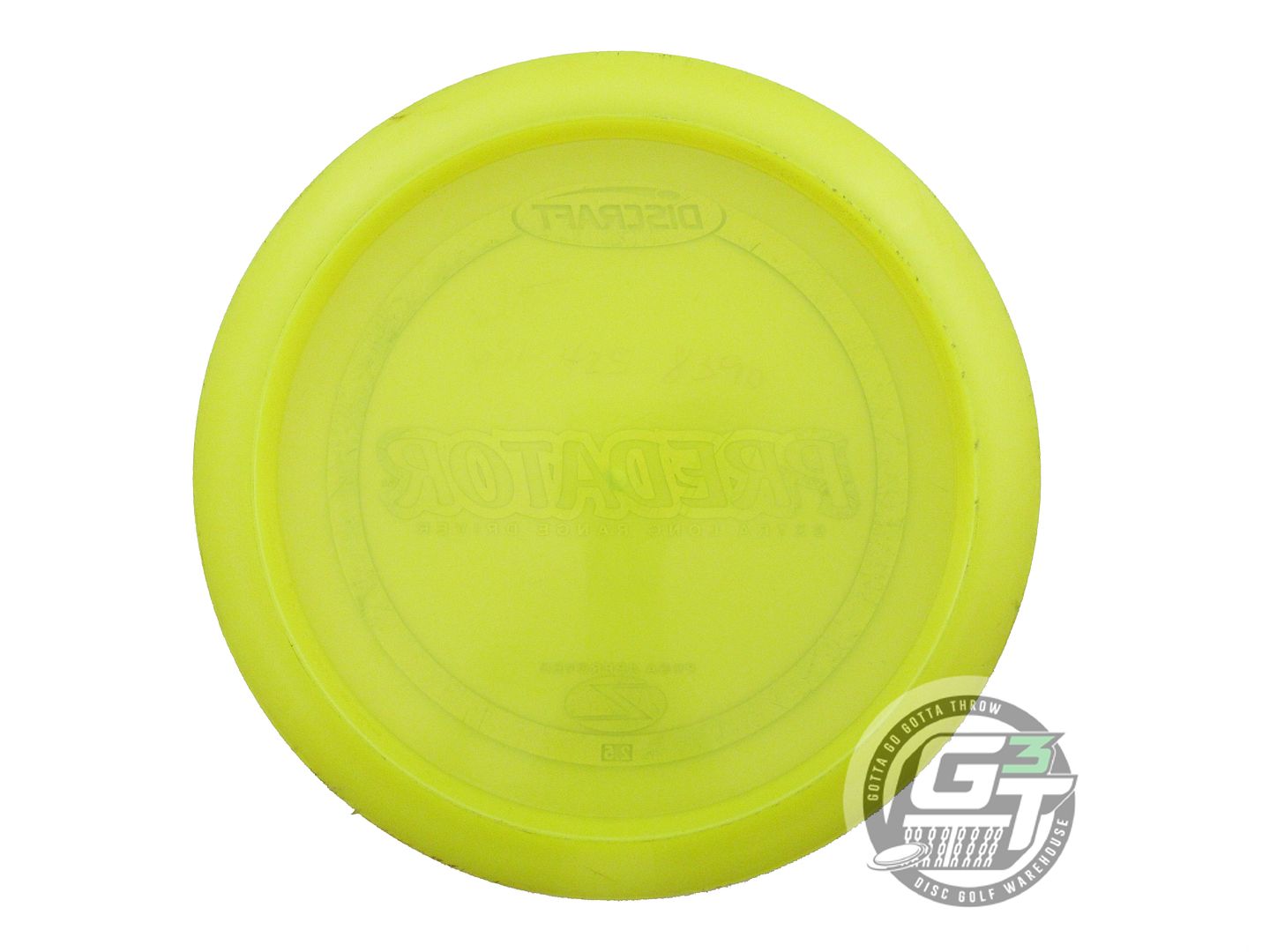 USED Discraft Z Predator 168g Yellow Silver Holo Foil Fairway Driver Golf Disc
