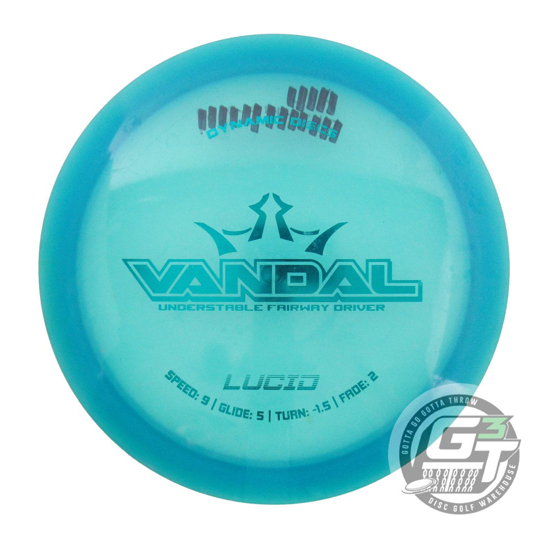 USED Dynamic Discs Lucid Vandal 174g Teal Teal Foil Distance Driver Golf Disc