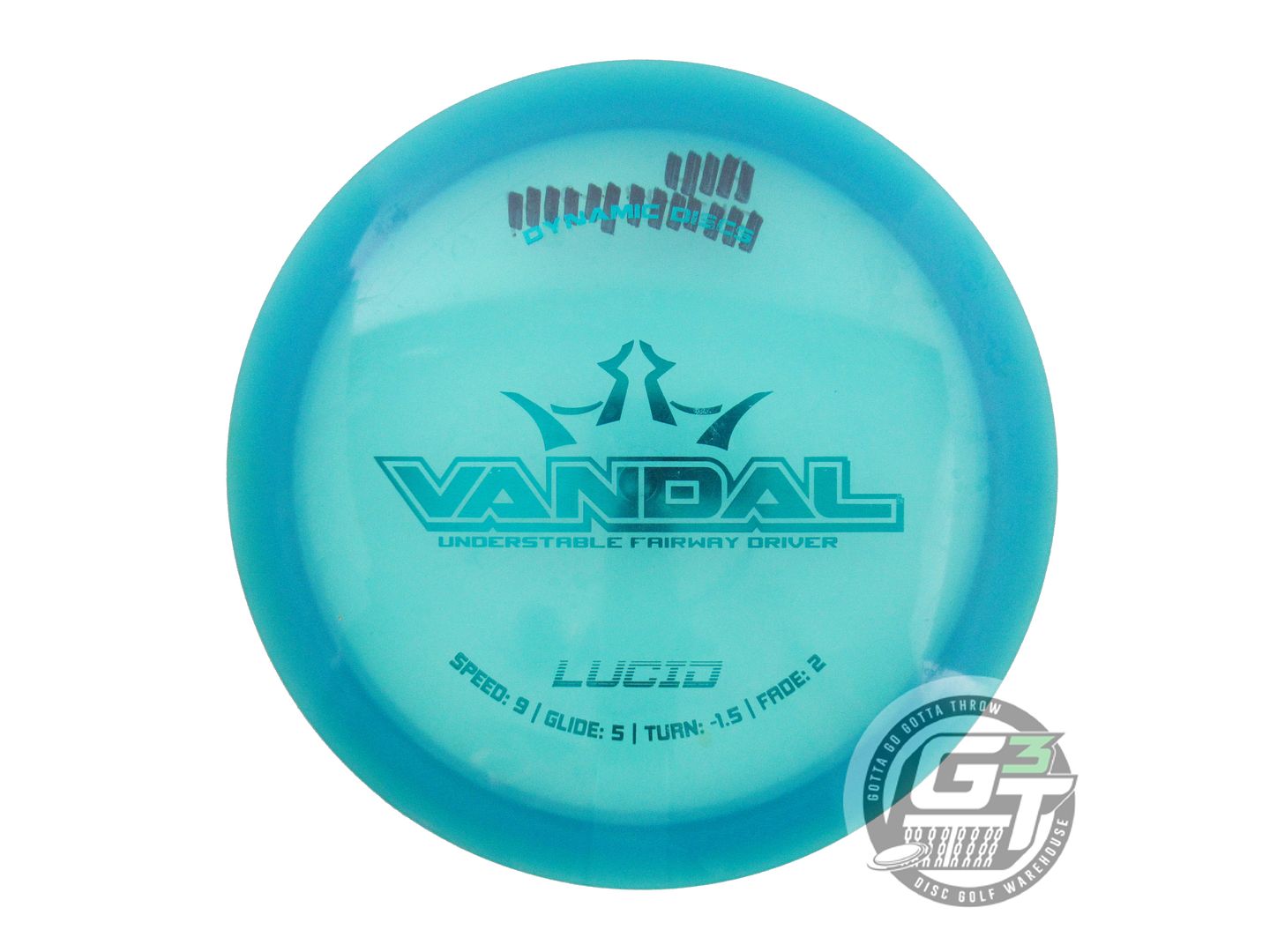 USED Dynamic Discs Lucid Vandal 174g Teal Teal Foil Distance Driver Golf Disc