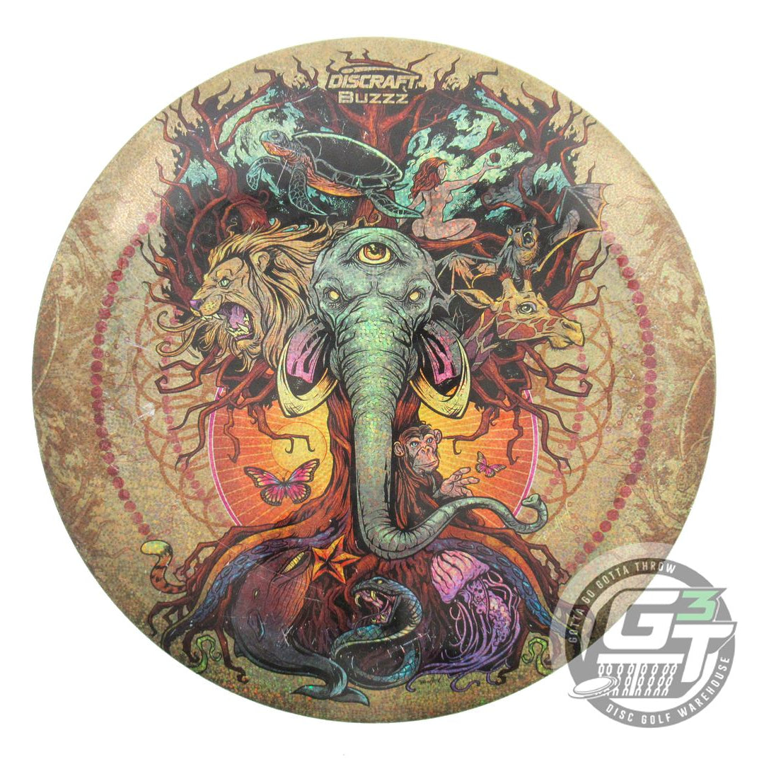 USED Discraft SuperColor ESP Buzzz 182g TREE OF LIFE Glitter Foil Midrange Disc