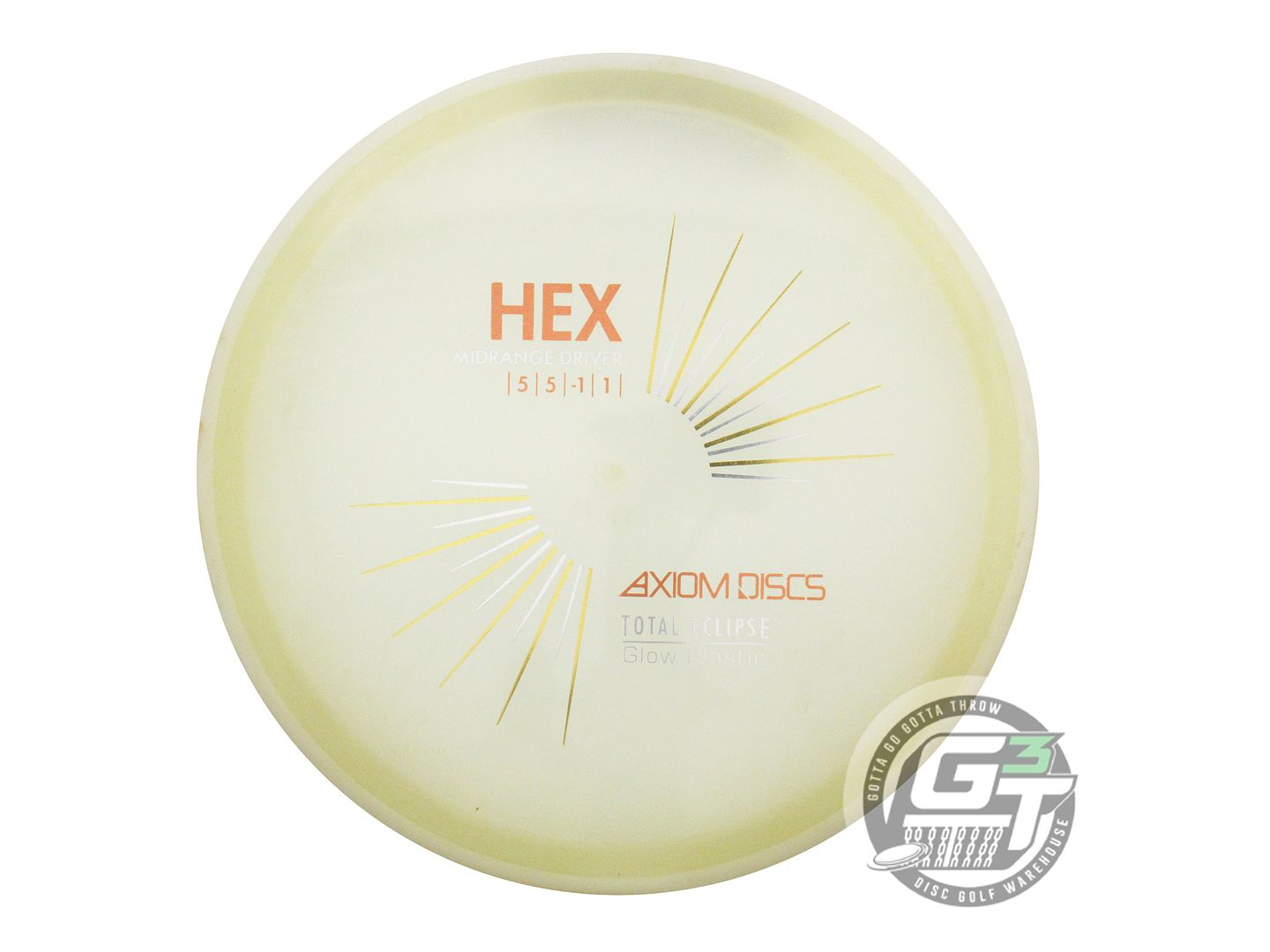 USED Axiom Discs Total Eclipse Proton Hex 176g Glow Midrange Golf Disc
