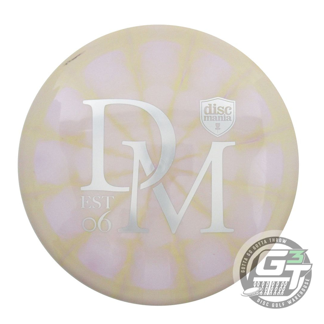 NOS DiscMania Lux Vapor PD 176g Yellow-Lilac Silver Stamp Driver Golf Disc