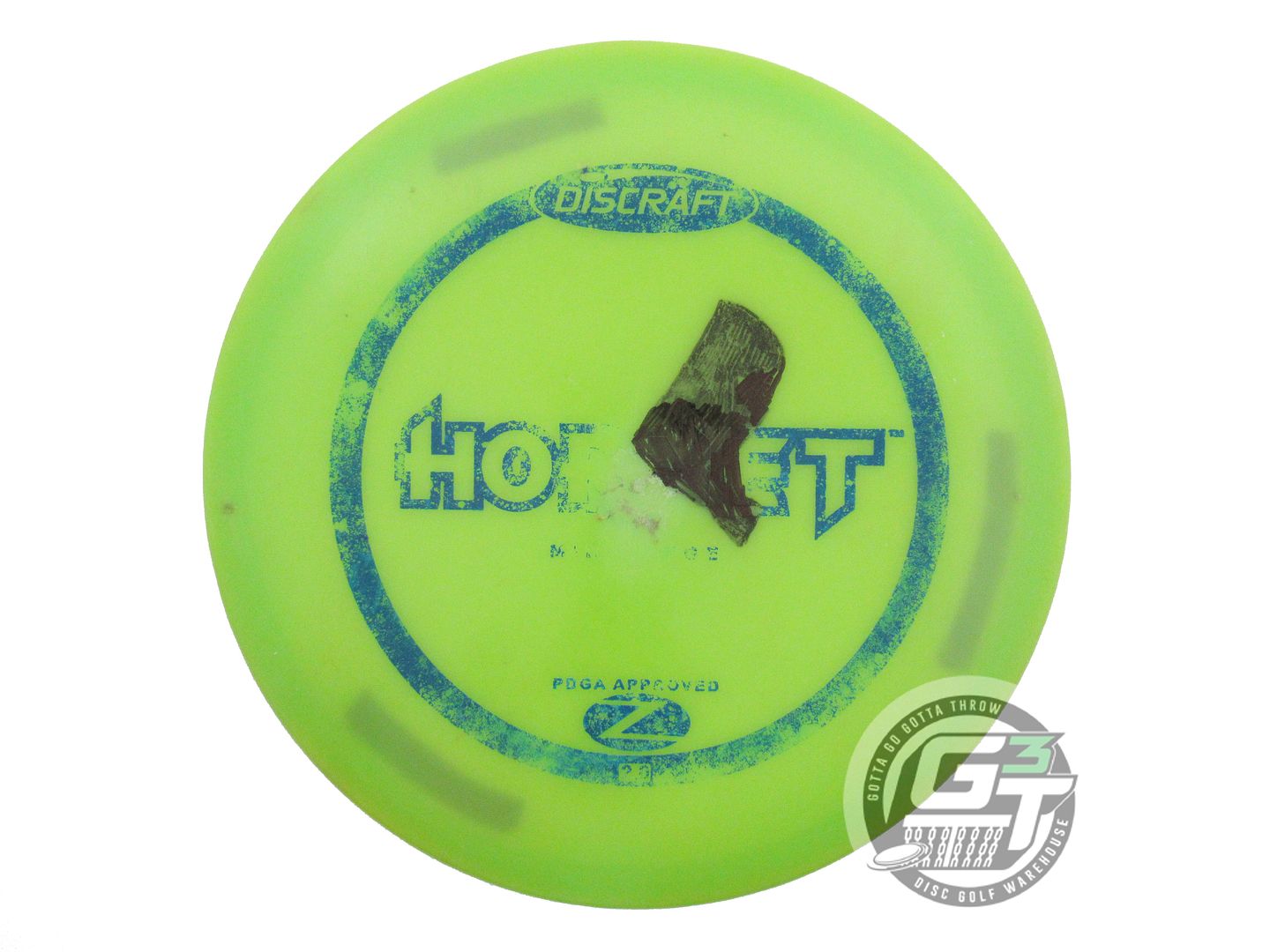 USED Discraft Z Hornet 178g Lime Blue Stamp Midrange Golf Disc