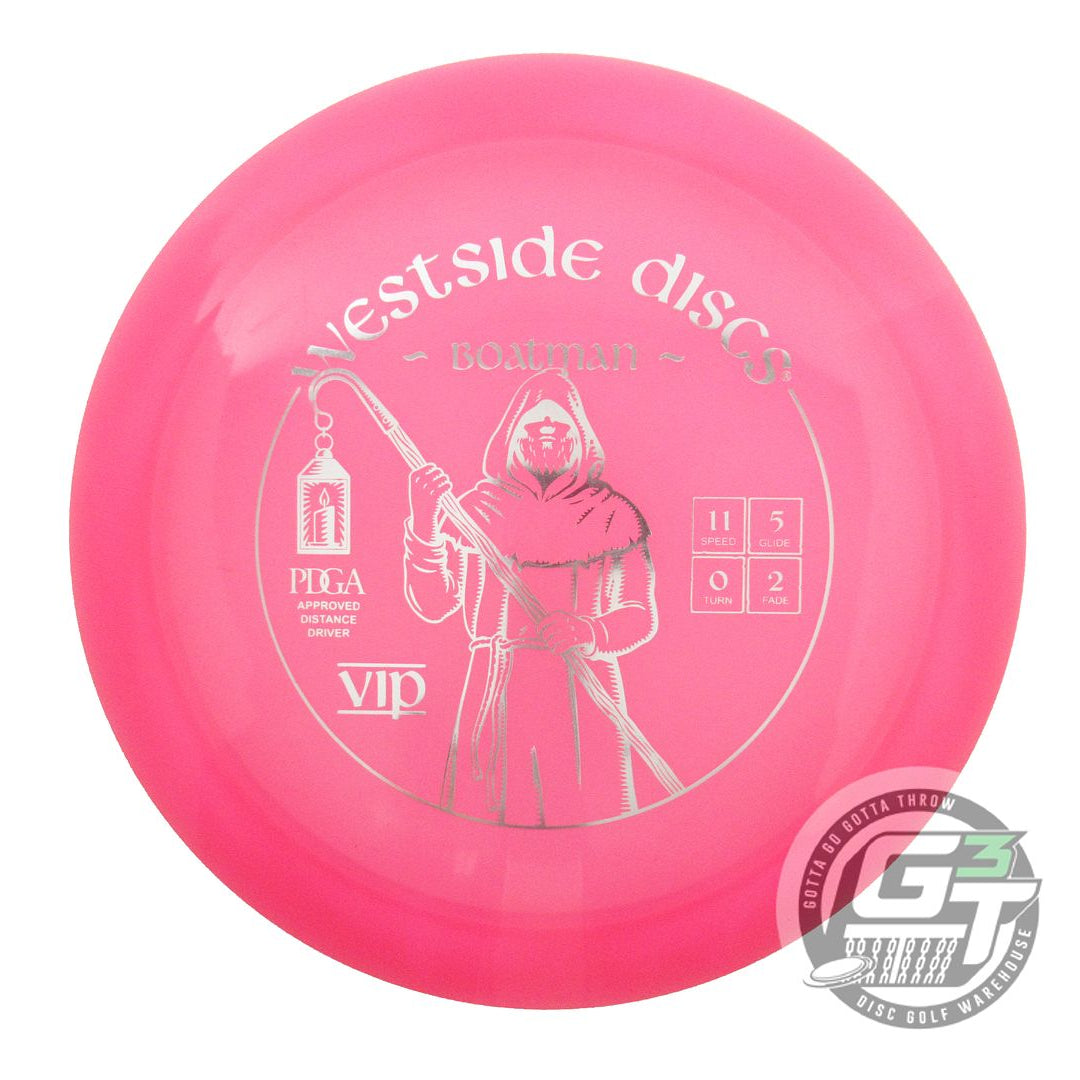 USED Westside Discs VIP Boatman 169g Pink Silver Foil Distance Driver Golf Disc