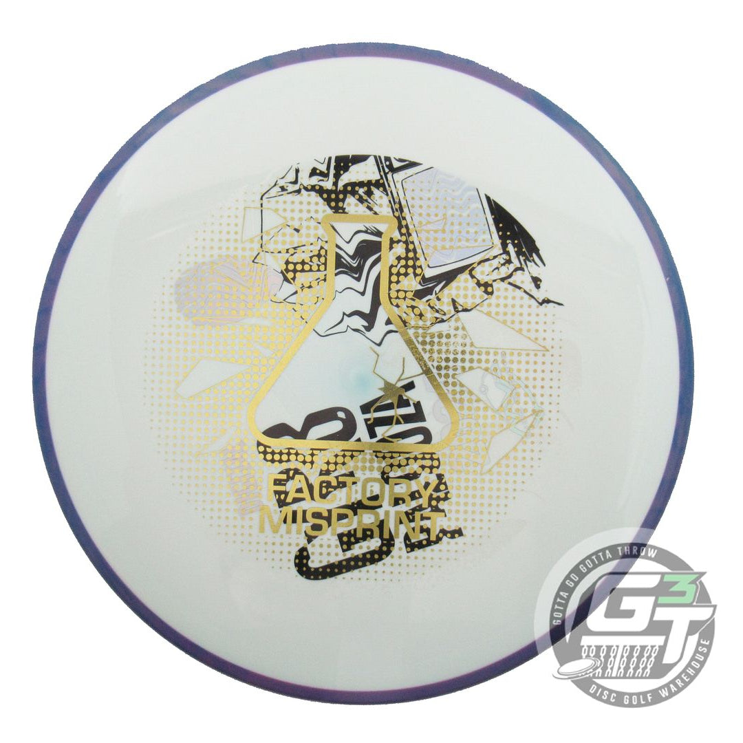 NOS Axiom Discs X-OUT Neutron Balance 177g White Purple Rim Midrange Golf Disc