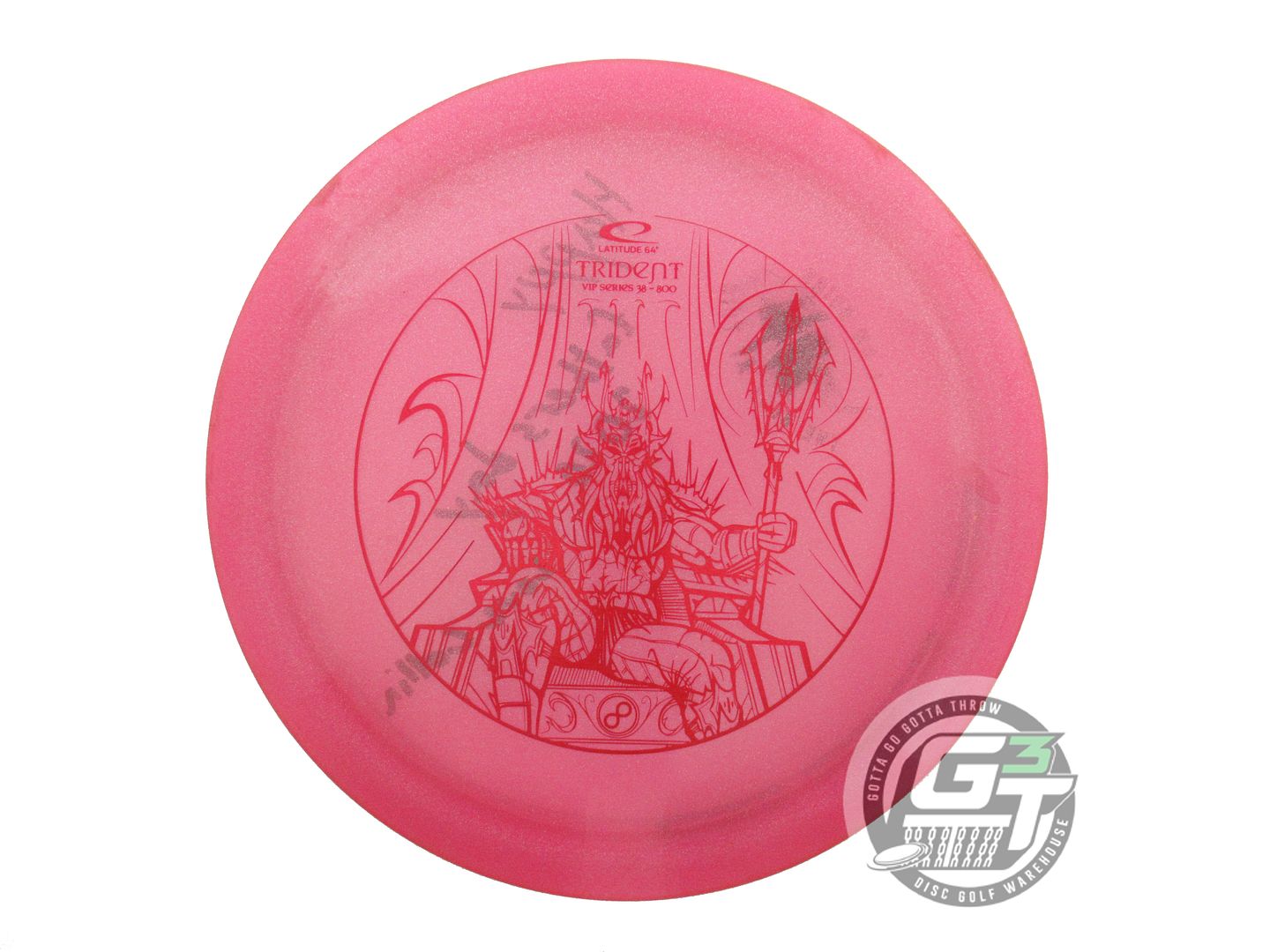 USED Latitude 64 Metallic Opto Trident 176g Pink VIP SERIES Fairway Driver Disc