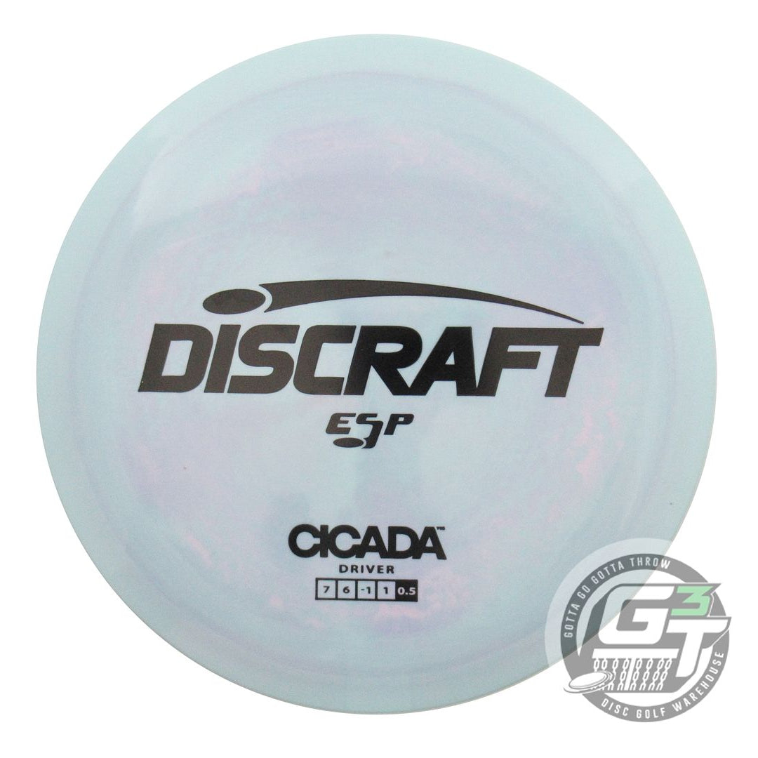USED Discraft ESP Cicada 176g Sky Blue-Lilac Black Stamp Fairway Driver Disc