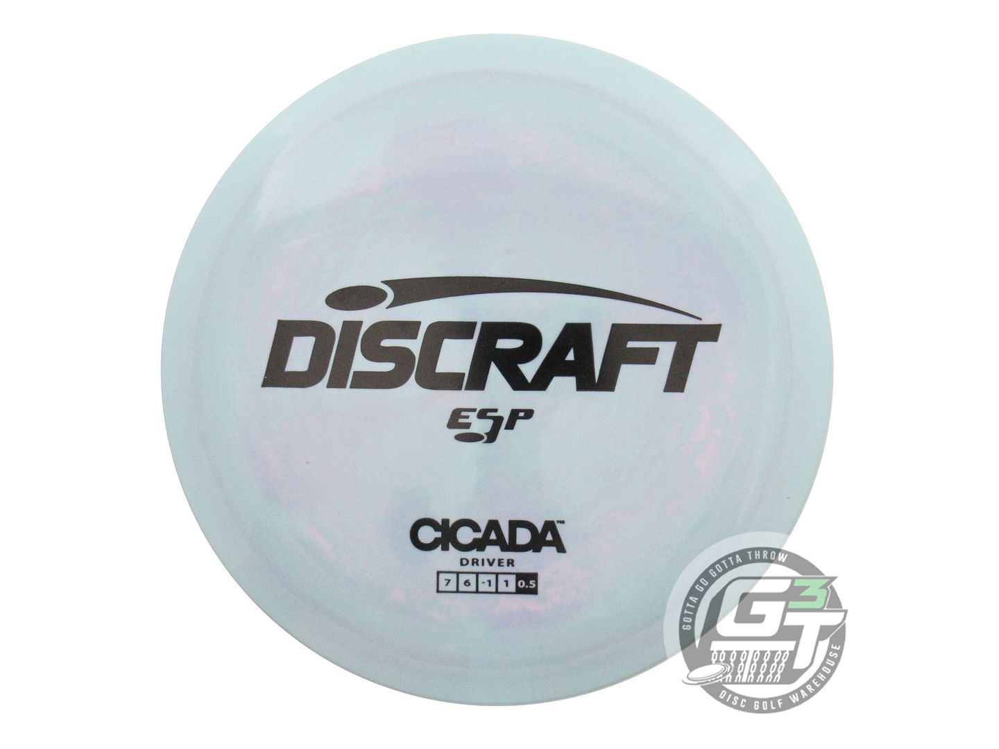 USED Discraft ESP Cicada 176g Sky Blue-Lilac Black Stamp Fairway Driver Disc
