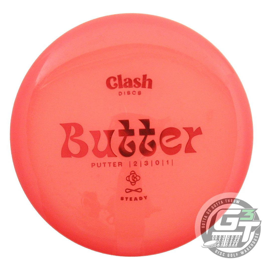 USED Clash Discs Steady Butter 177g Orange Red Foil Putter Golf Disc