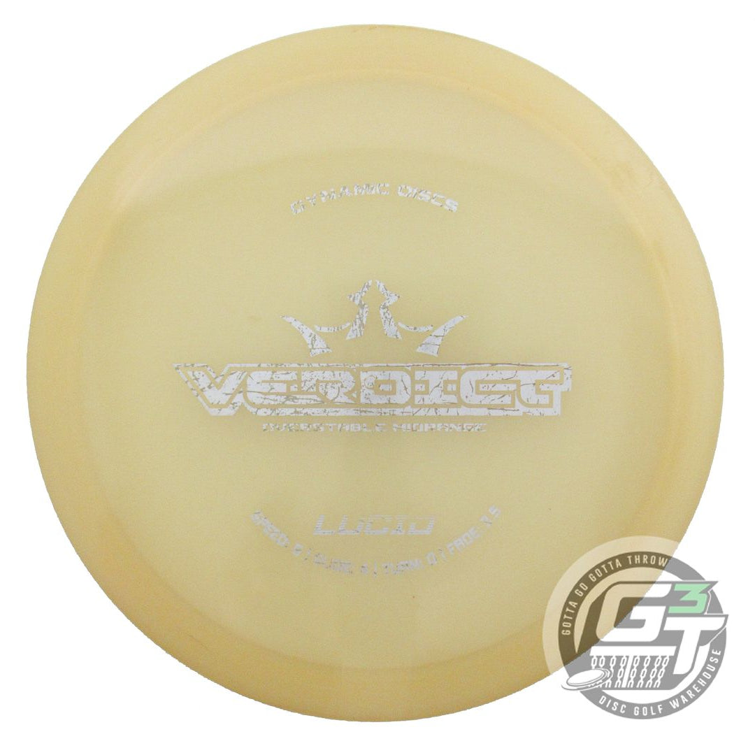 USED Dynamic Discs Lucid Verdict 175g Cream Silver Stamp Midrange Golf Disc